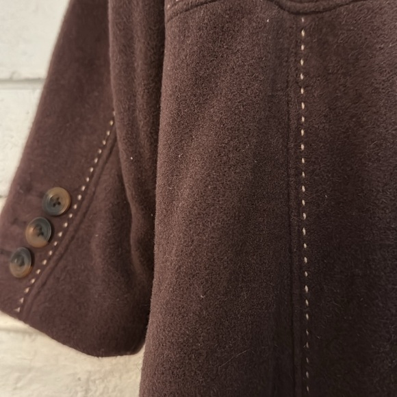 Girl’s Gap Brown Winter Wool Blend Jacket. Size 4 - Picture 3 of 6